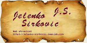 Jelenko Sirković vizit kartica
